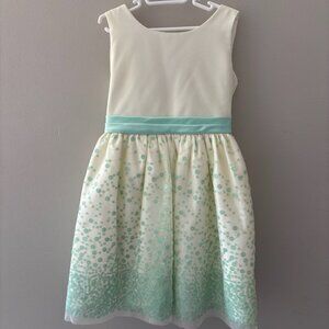 Cream, Pleated, A-Line Dress size 6.
